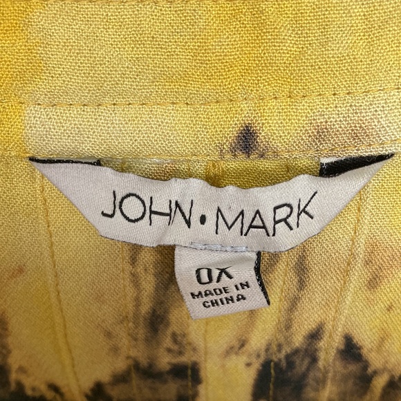 John Mark Yellow and Black Tie-Dye Tunic - Picture 8 of 15